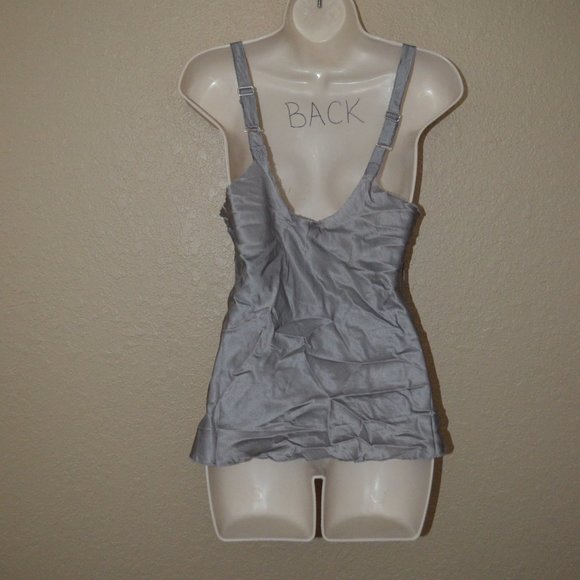 NWT $184 Brazeau Tricot Gray Silk Strap Cami Camisole - Picture 4 of 6